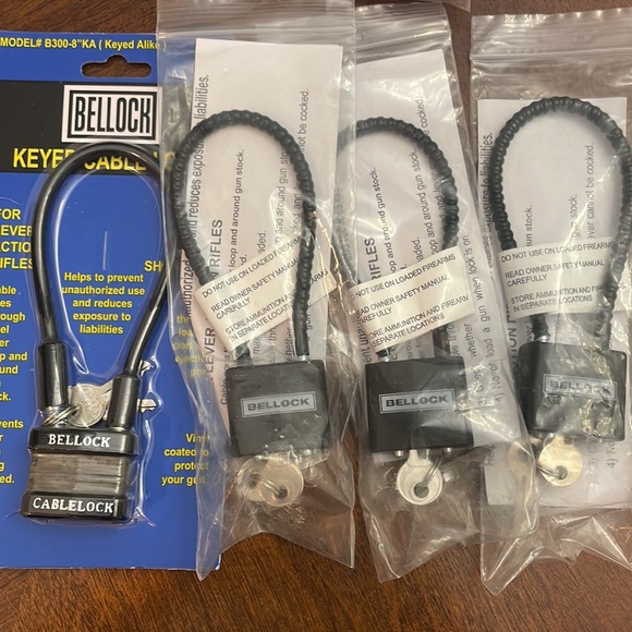 Gun Safety Keyed Cable Locks, set of 12. - Picture 3 of 6